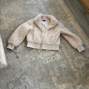 Zara Cream Teddy Jacket. Size M